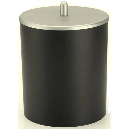 Lixeira 5 Litros Com  Em Psai Alto Impacto Cromo Fosco